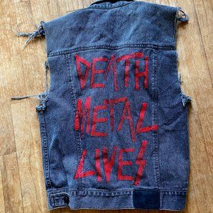 90s Denim Vest (Death Metal Lives on back)